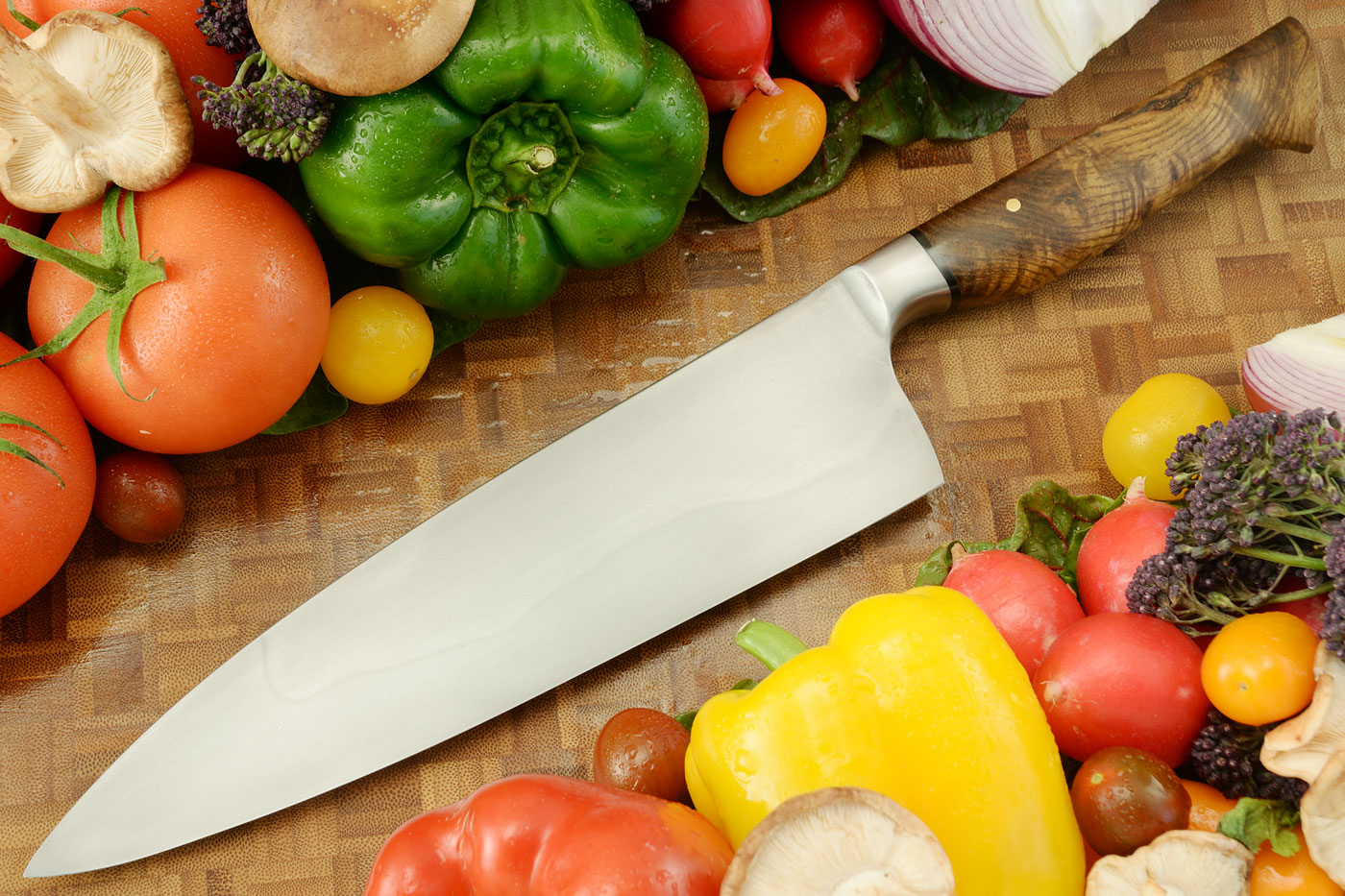 Integral Honyaki Chef's Knife (9 in) with Black Ash Burl