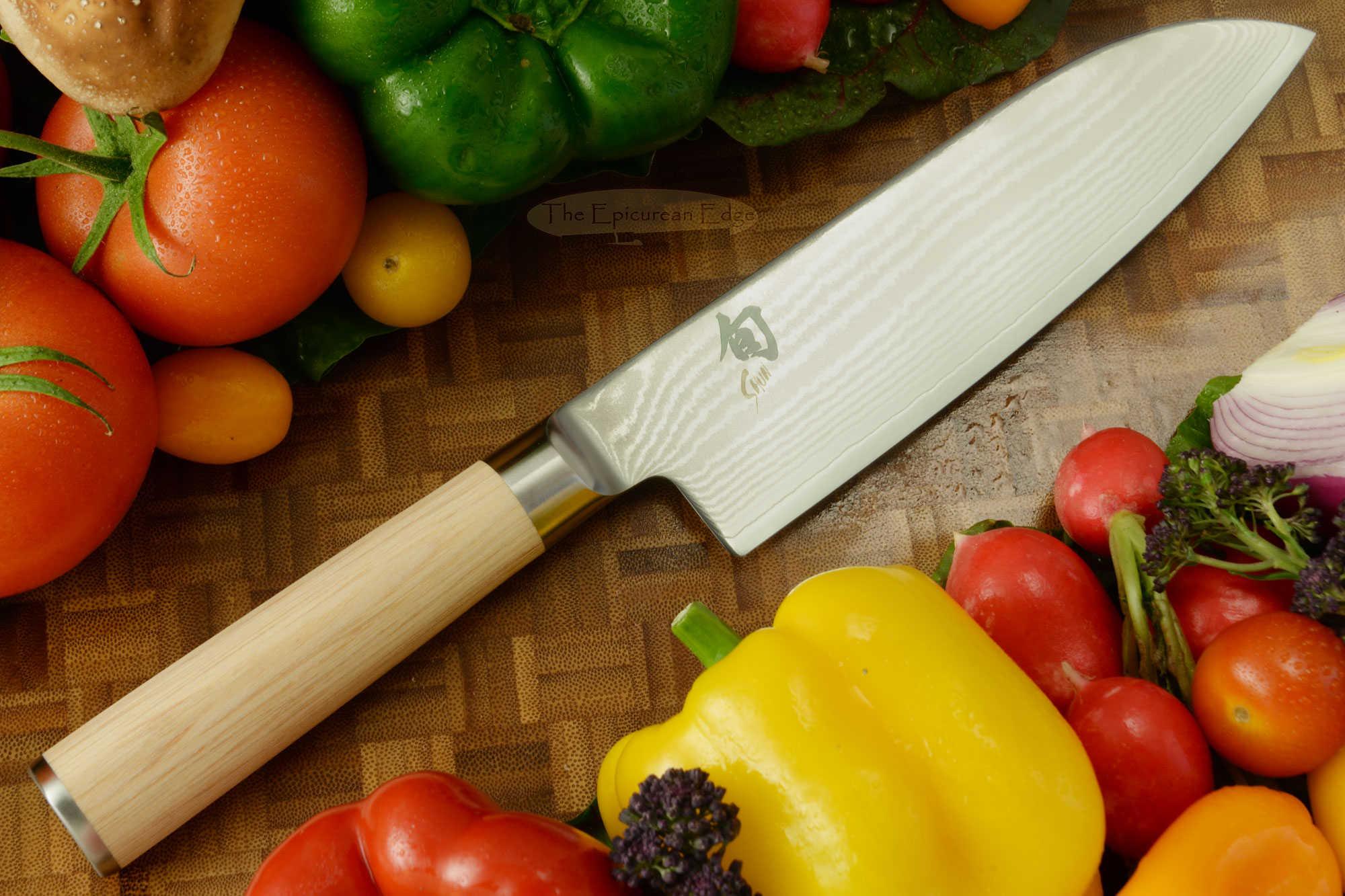 Handcrafted Santoku, Shun Classic