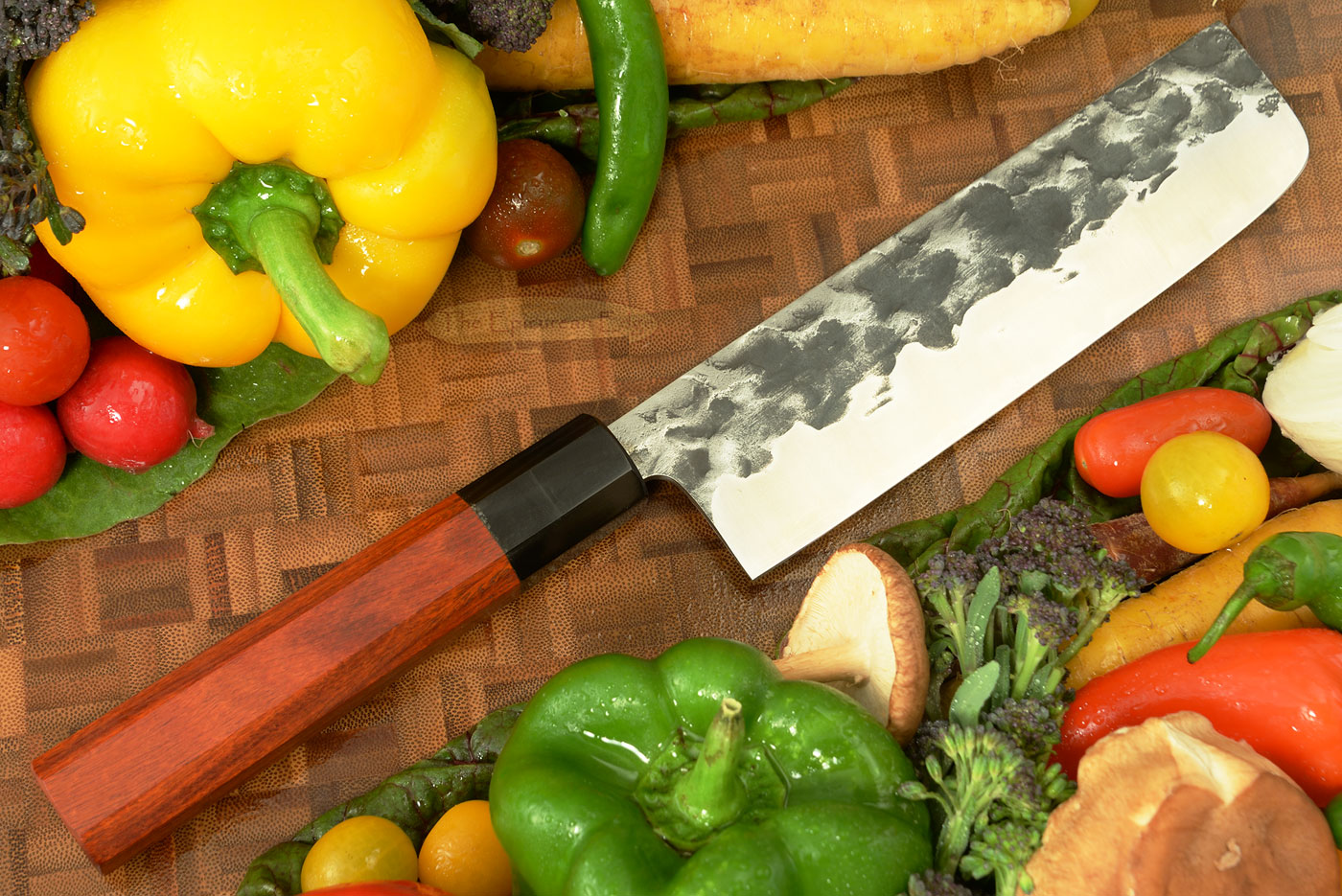 Vegetable Cleaver (Nakiri) - 6-1/2 in., VG10 San Mai with Padauk