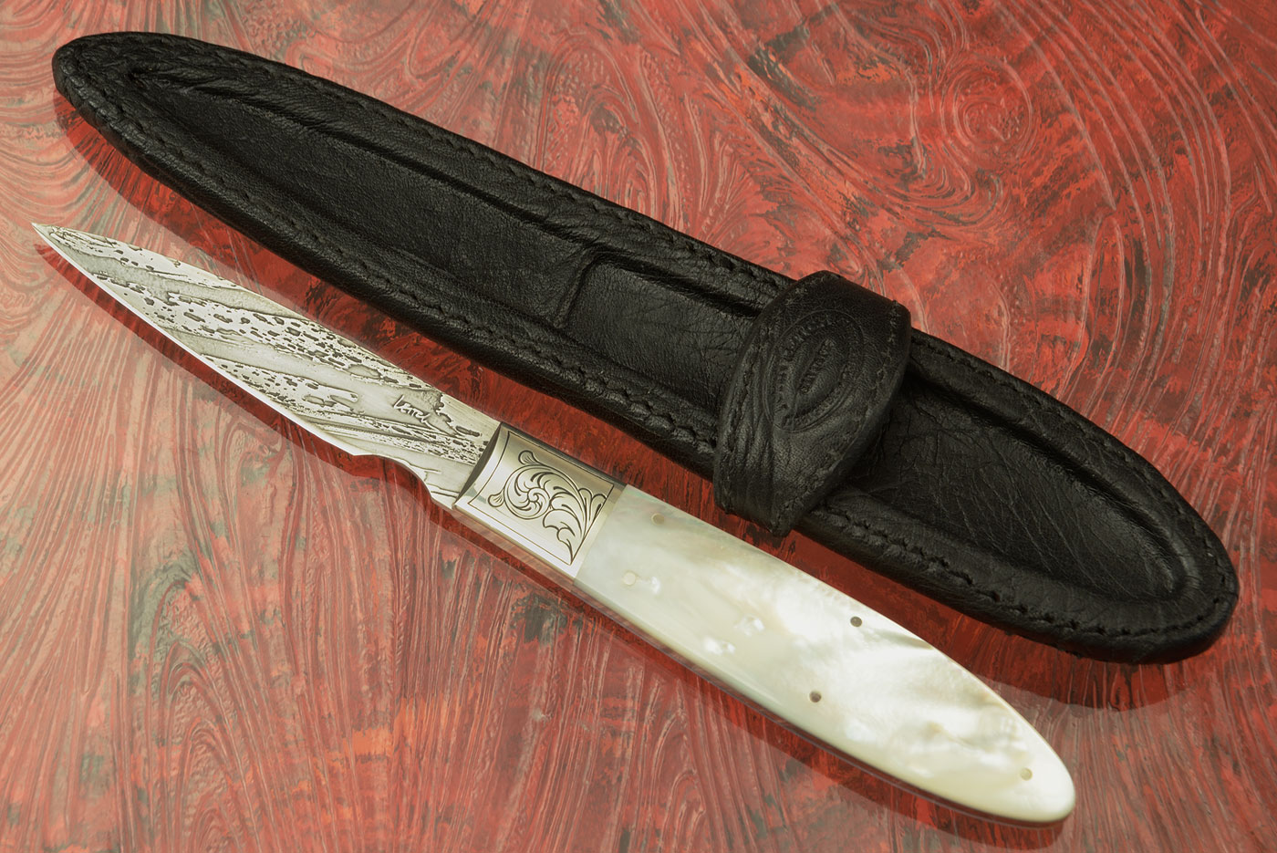 Desk Knife/Paring Knife with Mother of Pearl