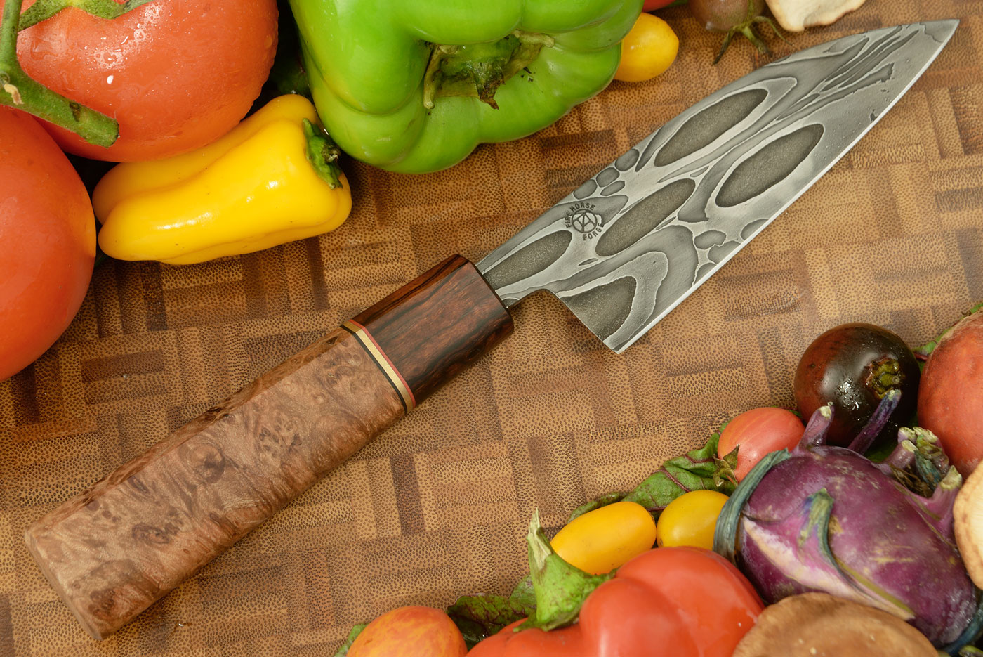 Damascus Petite Santoku (5