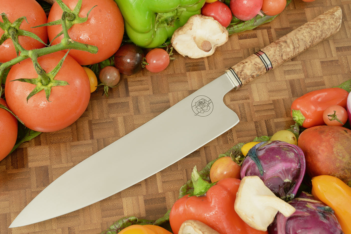 Chef's Knife (8-3/4 inches) with Black Ash Burl