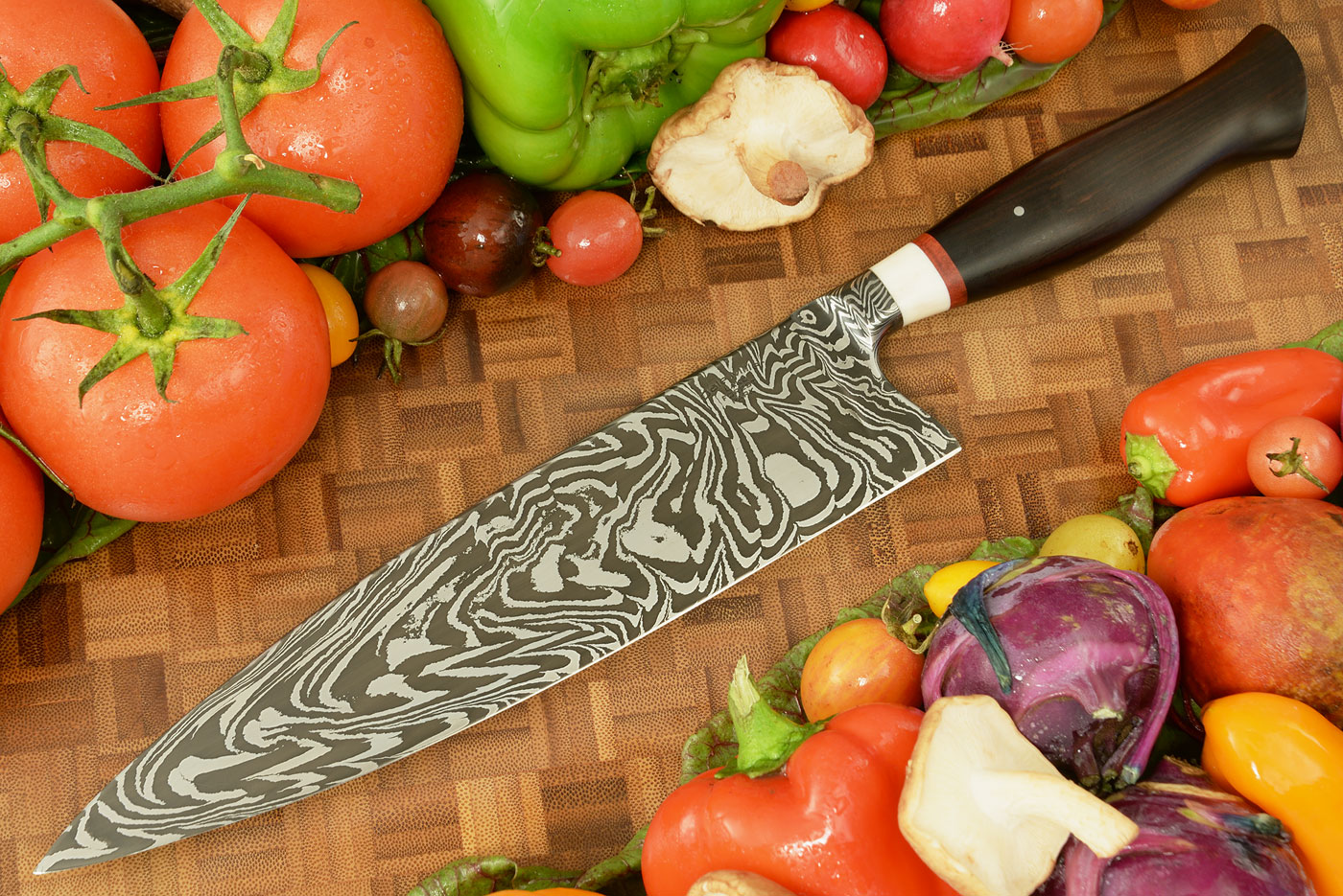 Integral S-Grind Damascus Chef's Knife (9 inches) with African Blackwood