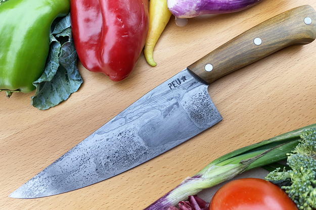 Chef's Knife (Cocinero 180mm) with Argentine Lignum Vitae and O2 Carbon Steel