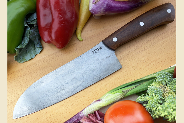 Chef's Knife (Santoku) with Urunday and O2 Carbon Steel