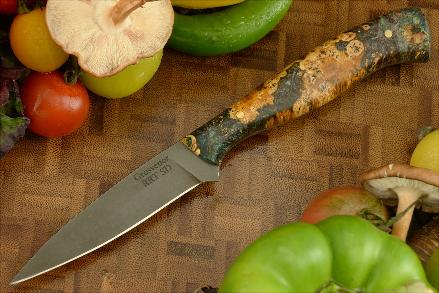 Paring Knife with Maple Burl