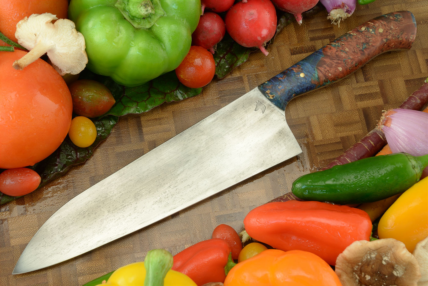 Chef's Knife (8 in.) with Dyed Maple Burl