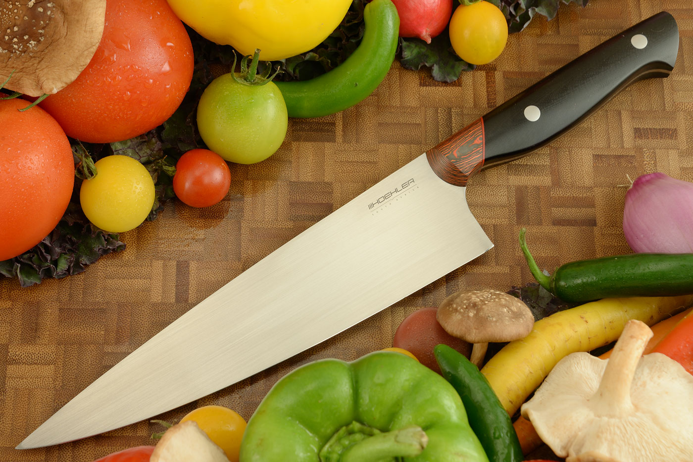 Chef's Knife (8-1/4 in.) with Black G-10 and Lavaflow FatCarbon