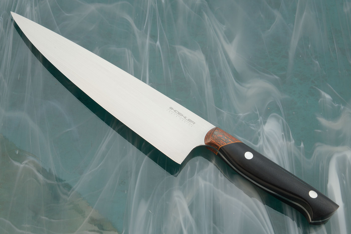 Chef's Knife (8-1/4 in.) with Black G-10 and Lavaflow FatCarbon