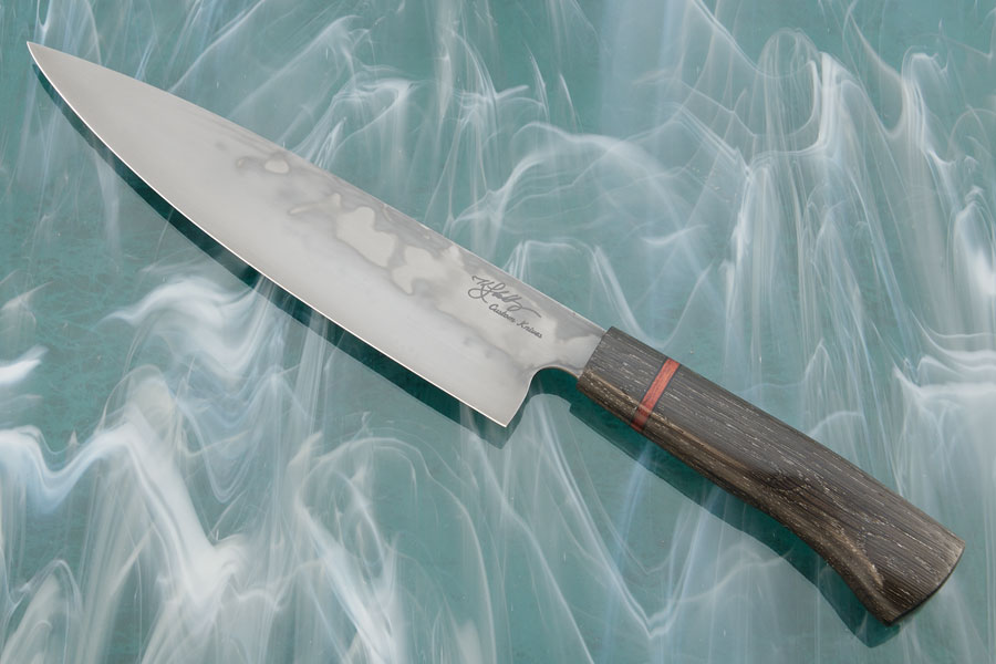 Honyaki Chef's Knife with Bog Oak and Bloodwood (10 in)
