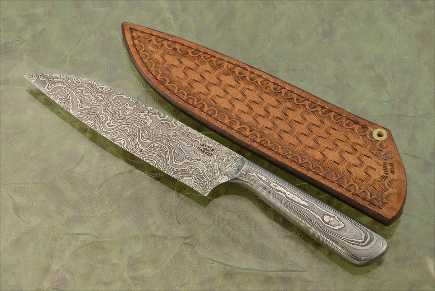 Integral Damascus Chef's Knife - Santoku (5-3/4