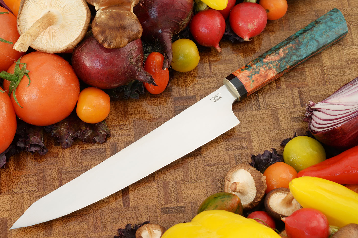 Chef's Slicer (Sujihiki) with Masur Birch