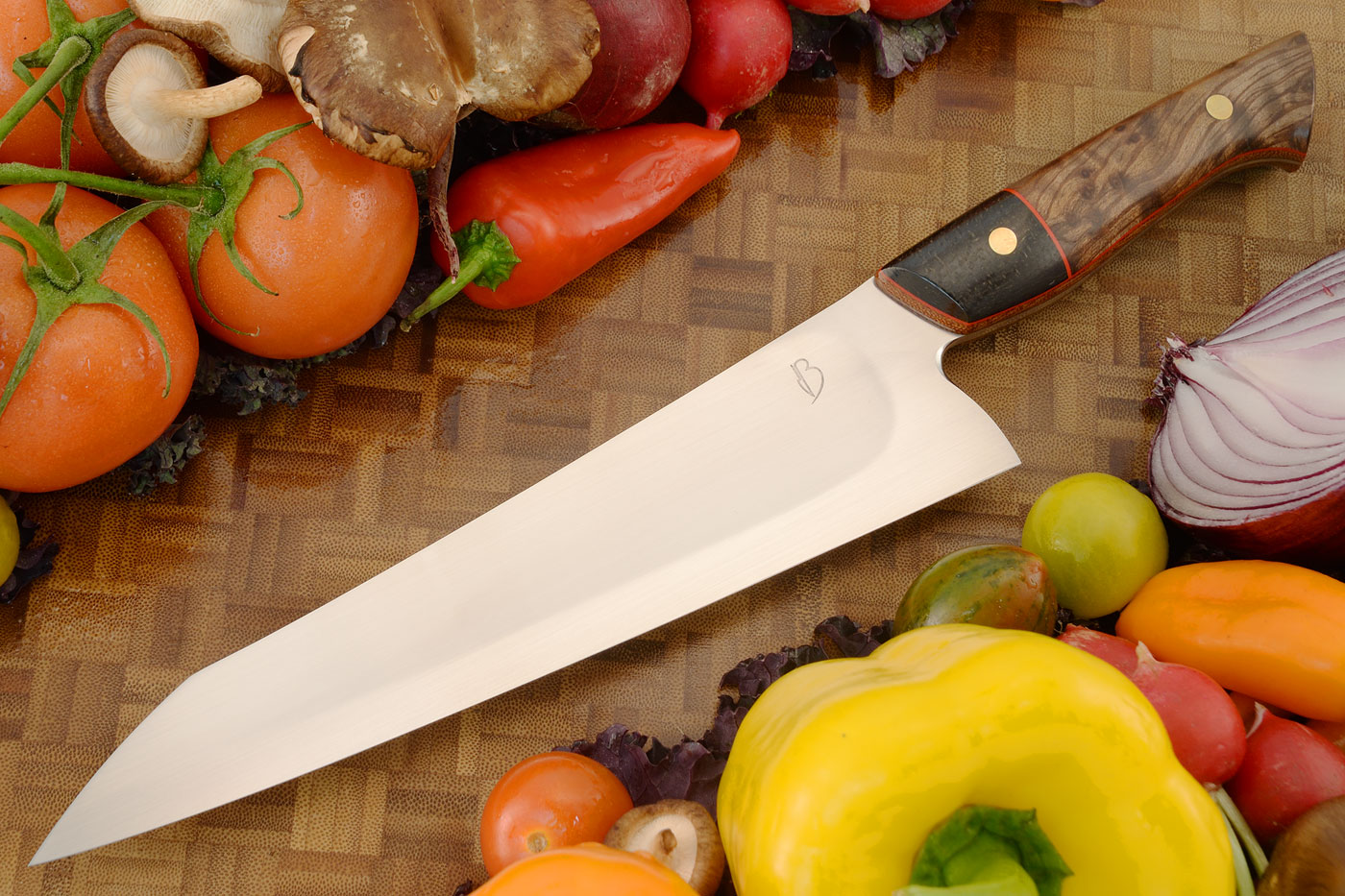 S-Grind Chef's Knife (9 inch) with Redwood and Micarta