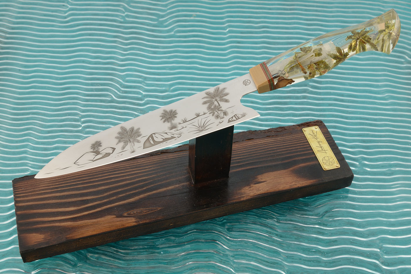 Aslaug Chef's Knife (8-1/4 in.) with Natural Sahara Desert Galaxy