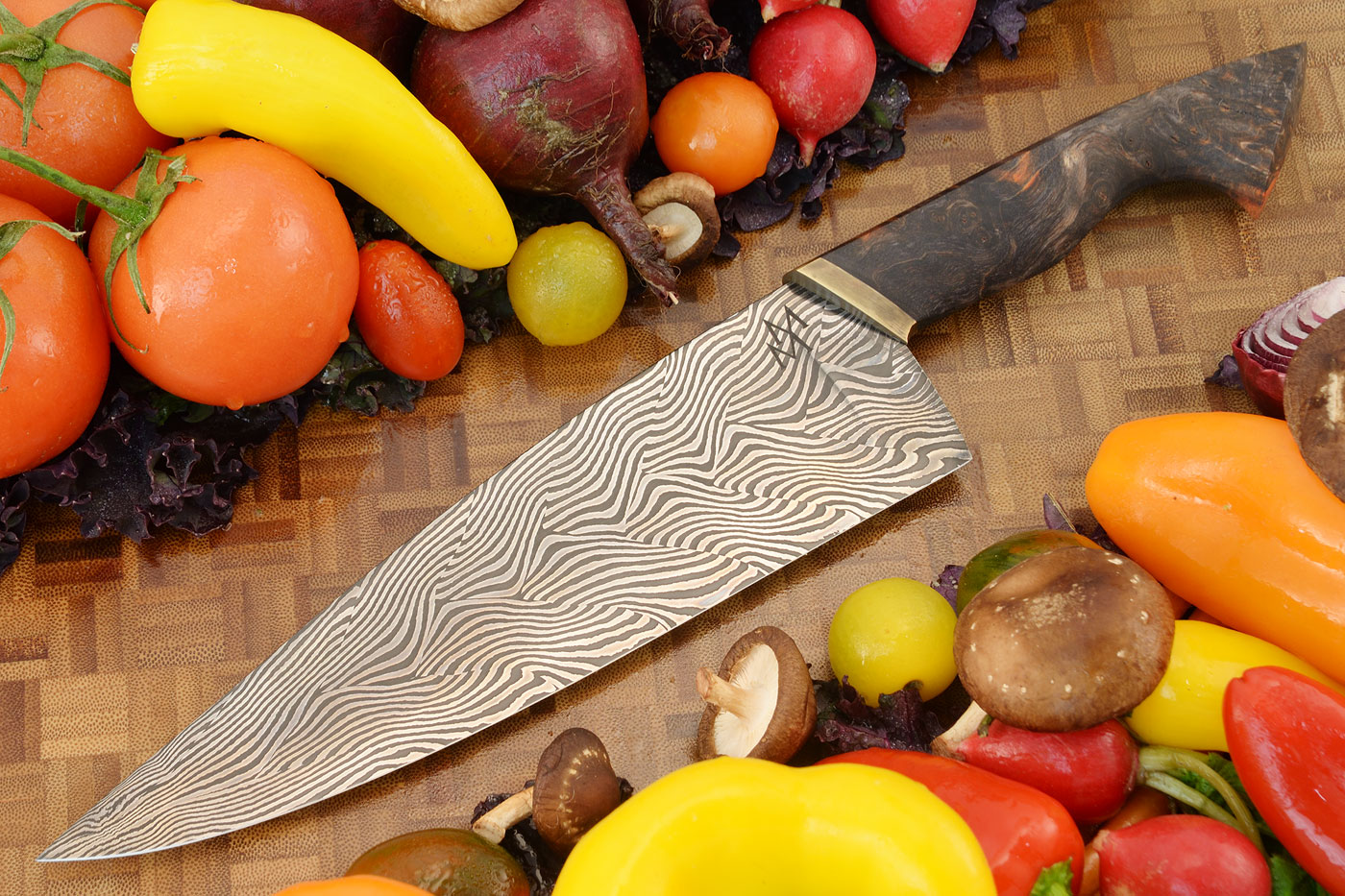 Mosaic Damascus Chef's Knife (8-3/4