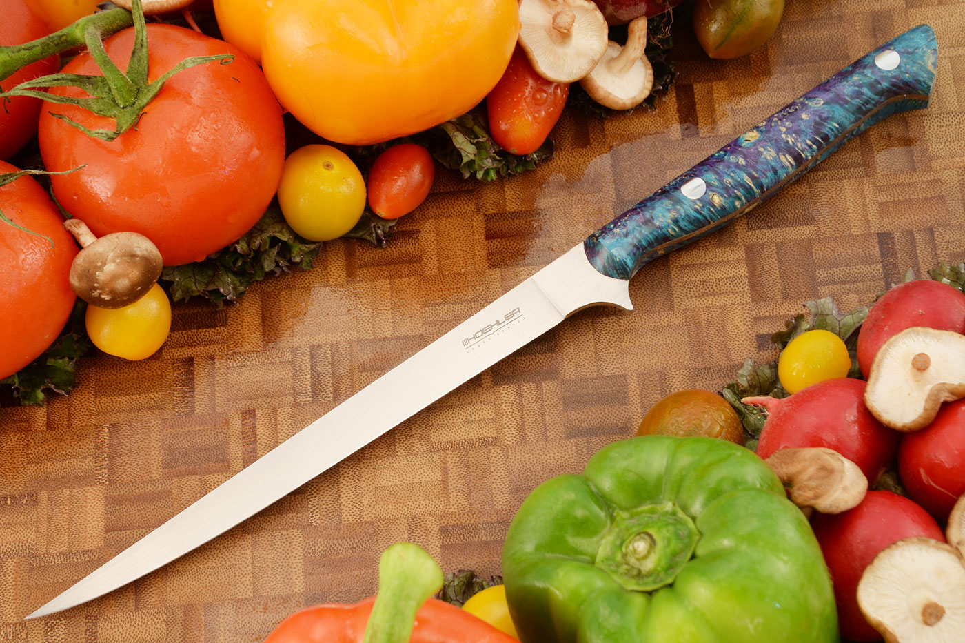 Fillet/Boning Knife (7-1/4 in.) with Maple Burl (Semi-Stiff)