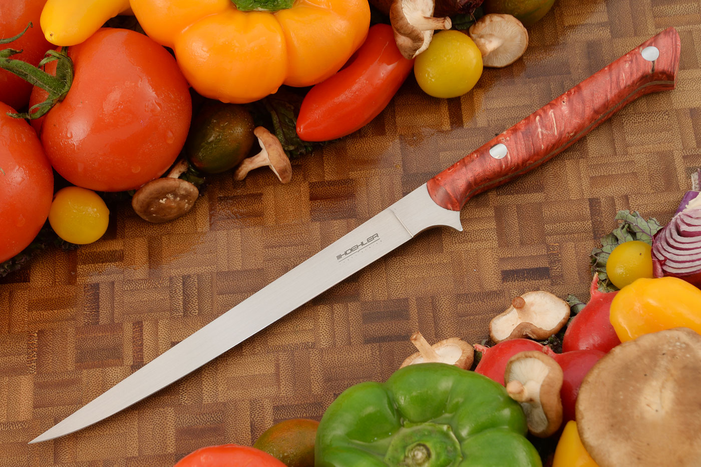 Fillet/Boning Knife (7-1/4 in.) with Maple Burl (Semi-Stiff)