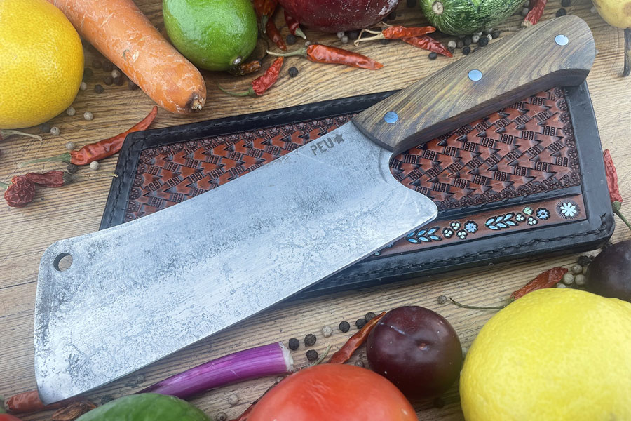 Meat Cleaver with Guayubira and O2 Carbon Steel