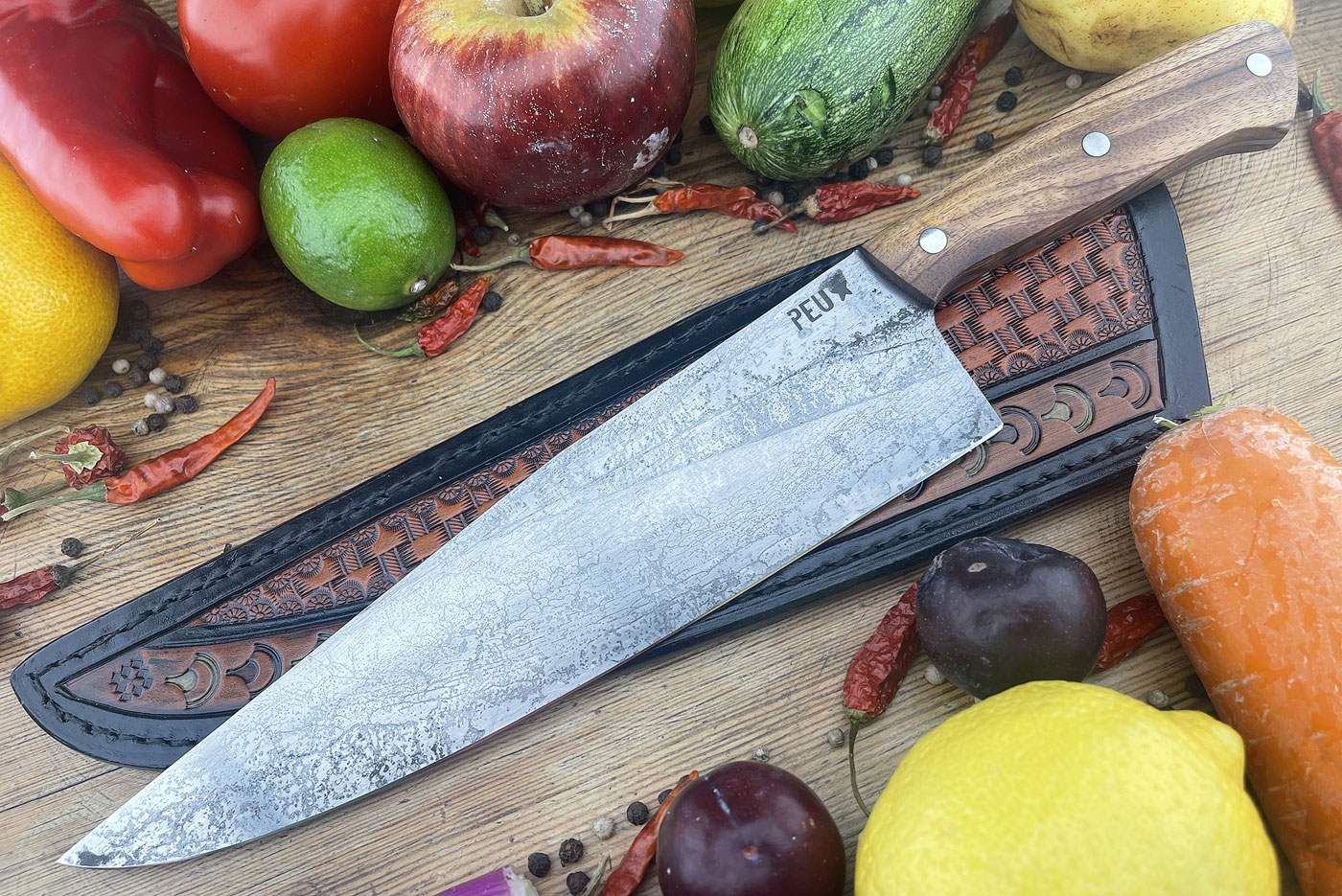 Chef's Knife (Cocinero 230mm) with Urunday and O2 Carbon Steel