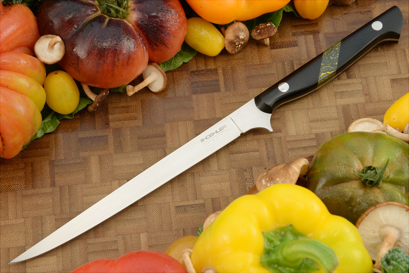 Fillet/Boning Knife (7-1/4 in.) with Black G-10 and FatCarbon (Semi-Stiff)