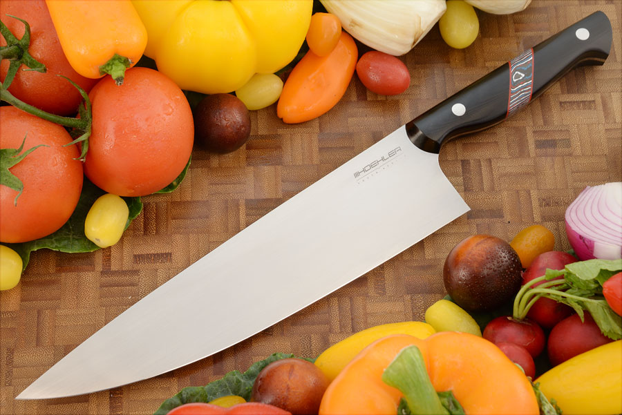 Chef's Knife (9-1/2 in.) with Black G-10 and FatCarbon