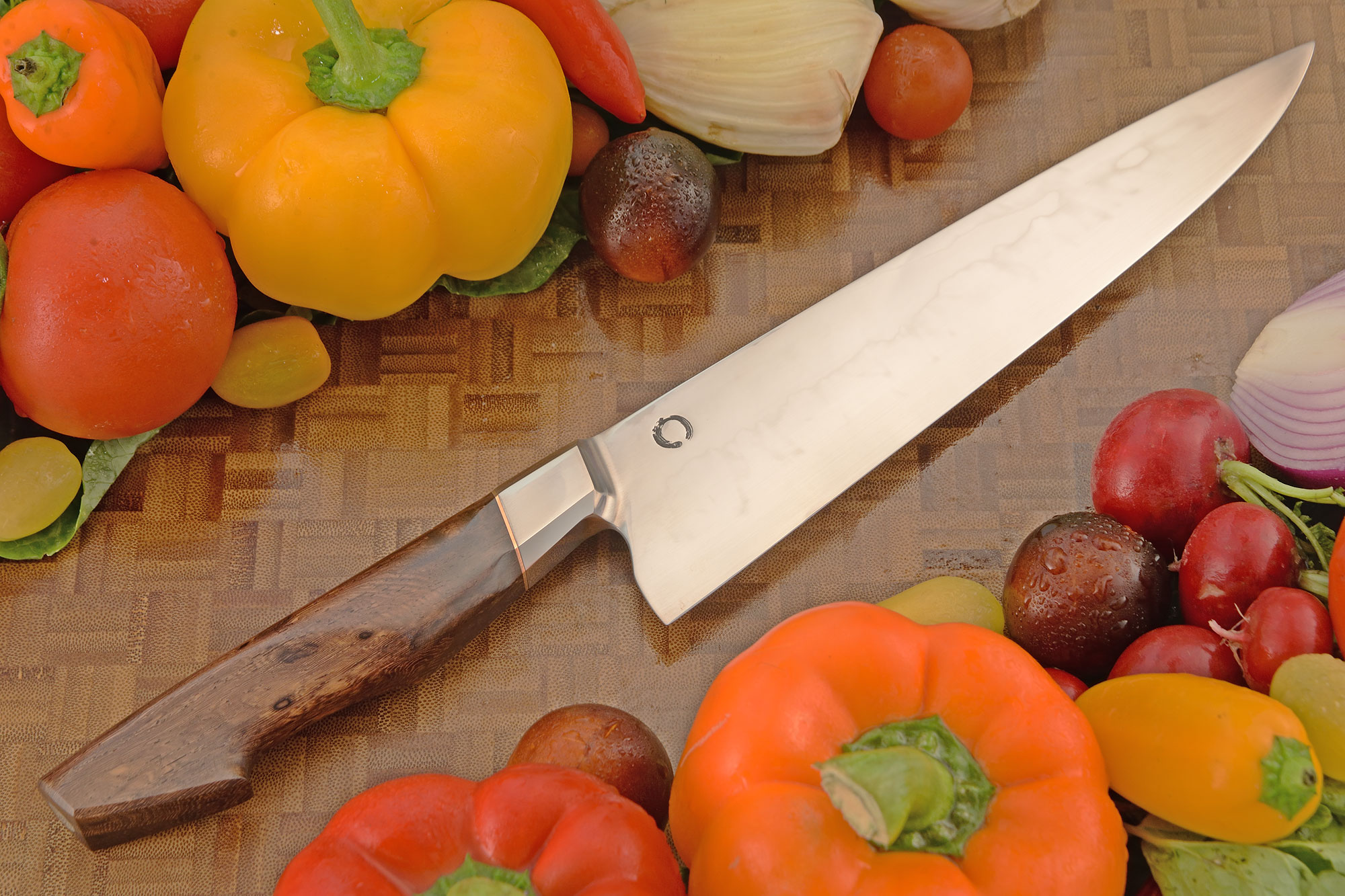 Honyaki Integral Chef's Knife (9-1/3) with Laotian Rosewood