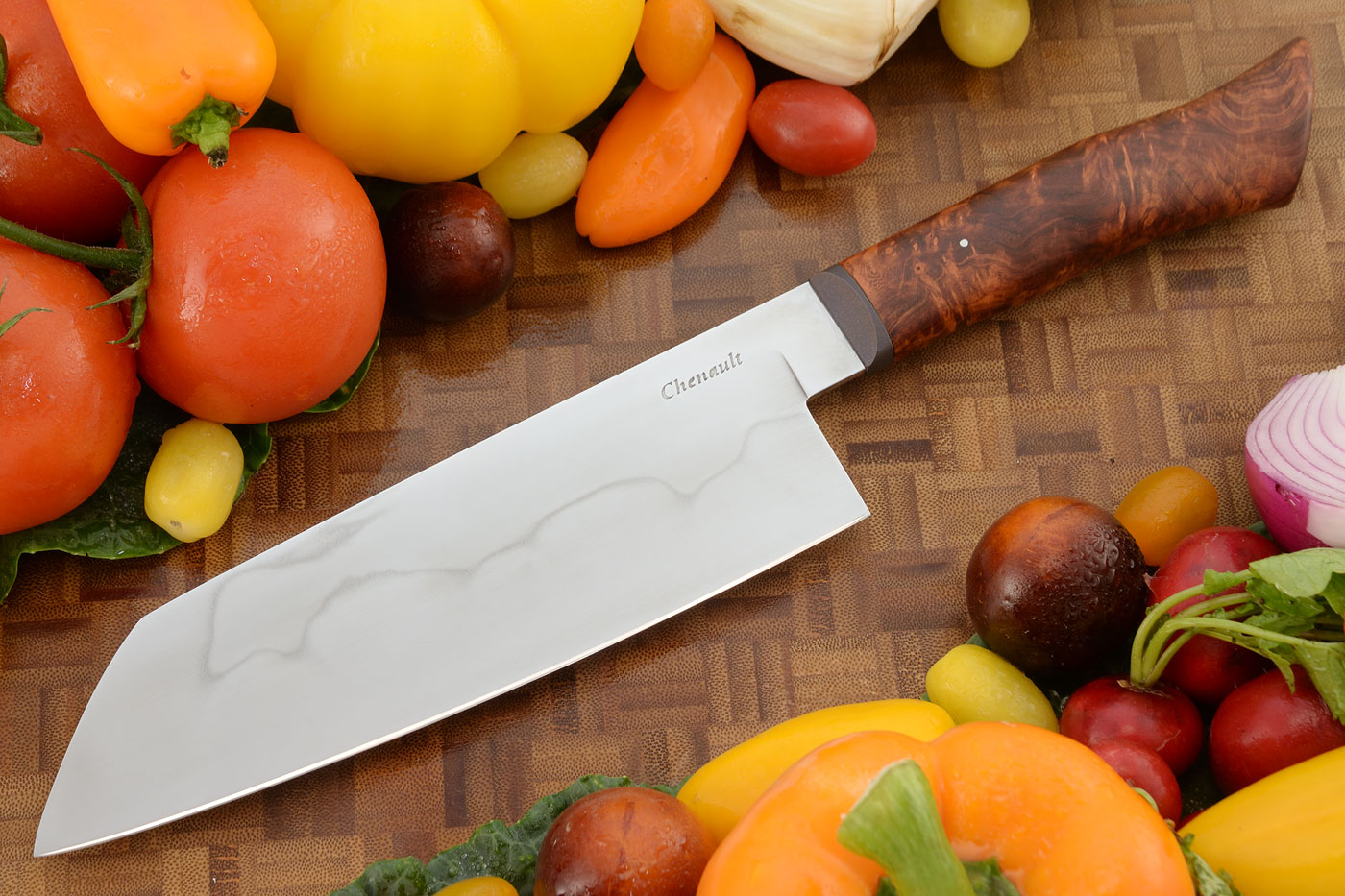 Bunka (Chef's Knife) with Amboyna Burl -- 7-1/2 in.