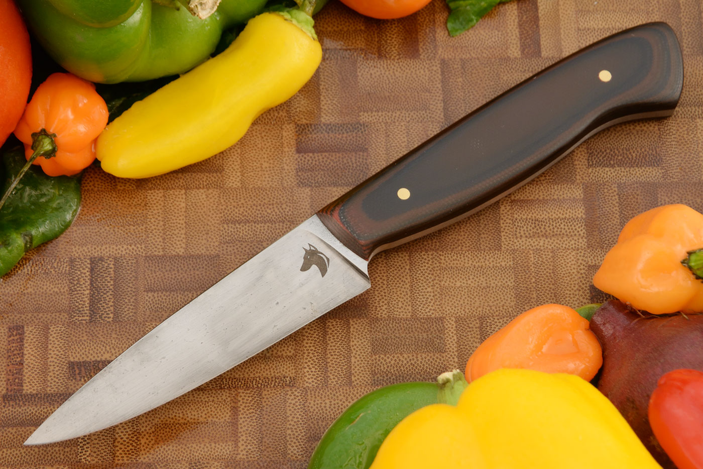 Paring Knife (3.7 in.) with Burgundy/Black G-10