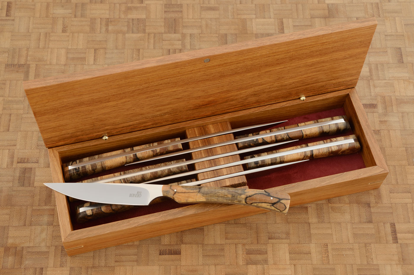 Steak Knife Set (6) with Spalted Oak