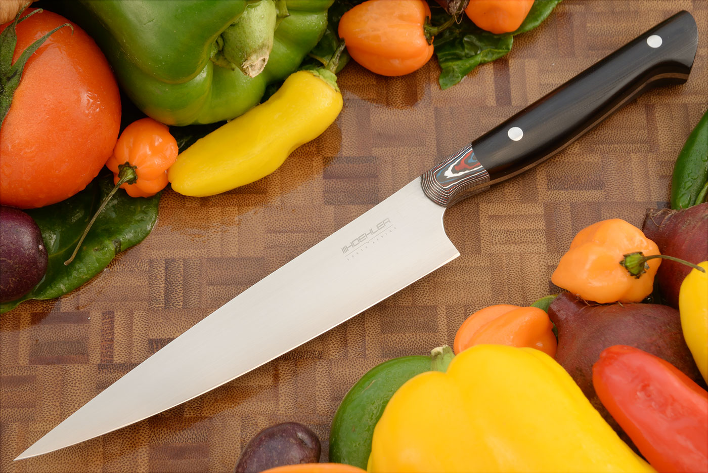 Utility/Slicing Knife (6-1/2 in) with Black G10 and FatCarbon