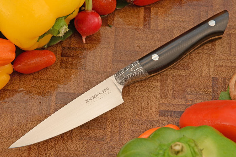 Paring Knife (3-1/2 in.) with Black G10 and FatCarbon