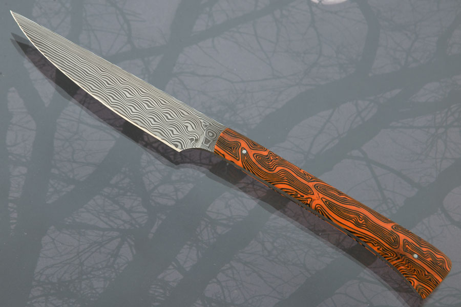 Damascus Steak Knife with G-Carta