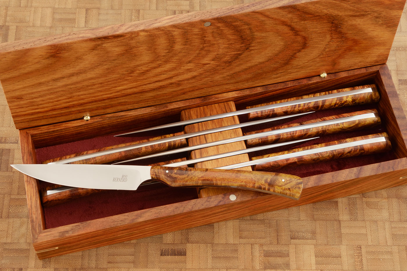 Steak Knife Set (6) with Maple Burl