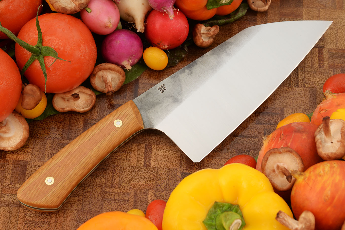Vegetable Cleaver with Vintage Westinghouse Micarta (6-3/4 in)