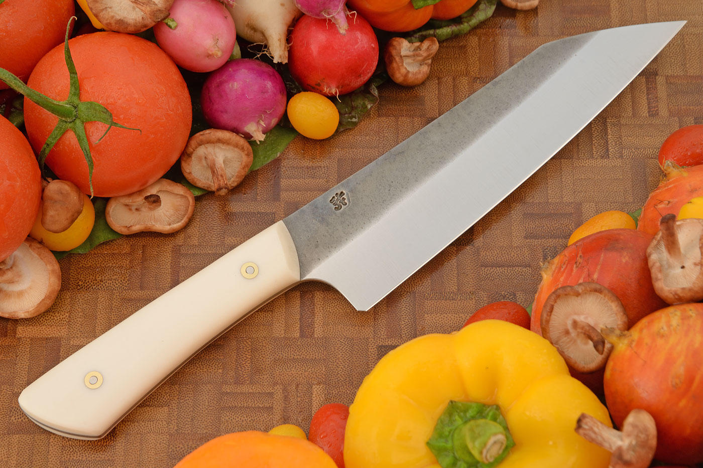 Bunka Chef's Knife with Linen Micarta (7 in)