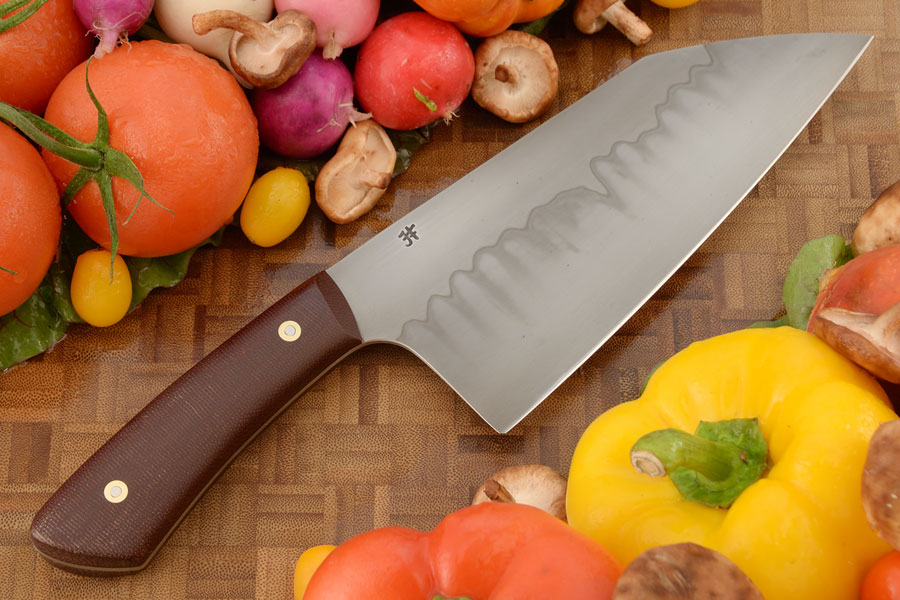 Vegetable Cleaver with Vintage Micarta (6-3/4 in)