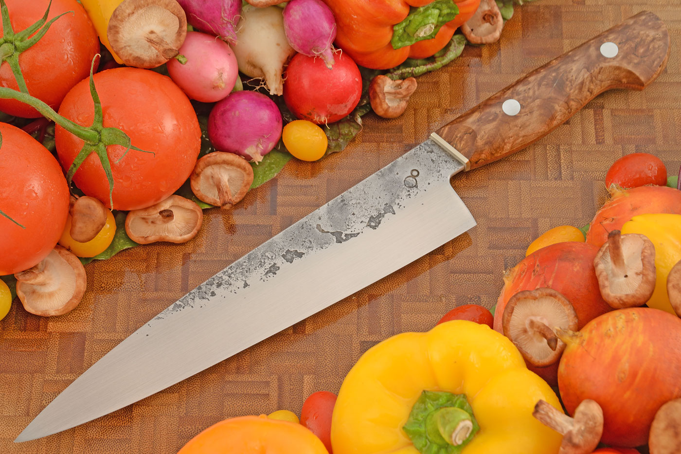 Chef's Knife (8-1/2 in.) with Spalted Silkwood Burl