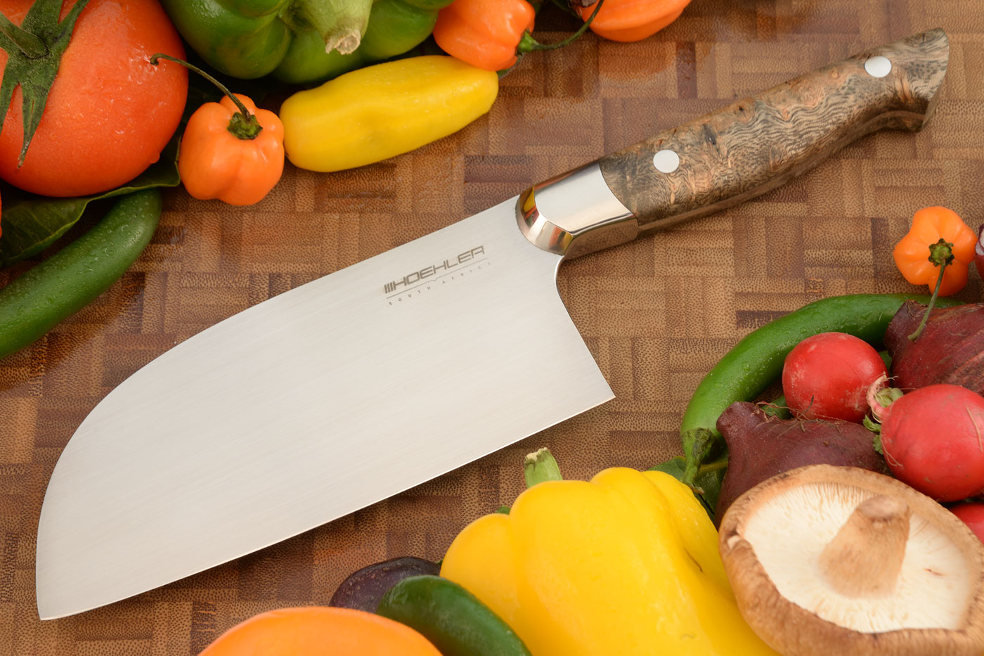 Serbian Cleaver (6-1/2 in.) with Weru Burl