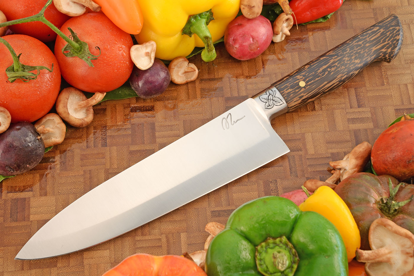 Integral S-Grind Chef's Knife/Gyuto (8-3/4 in) with Black Palm
