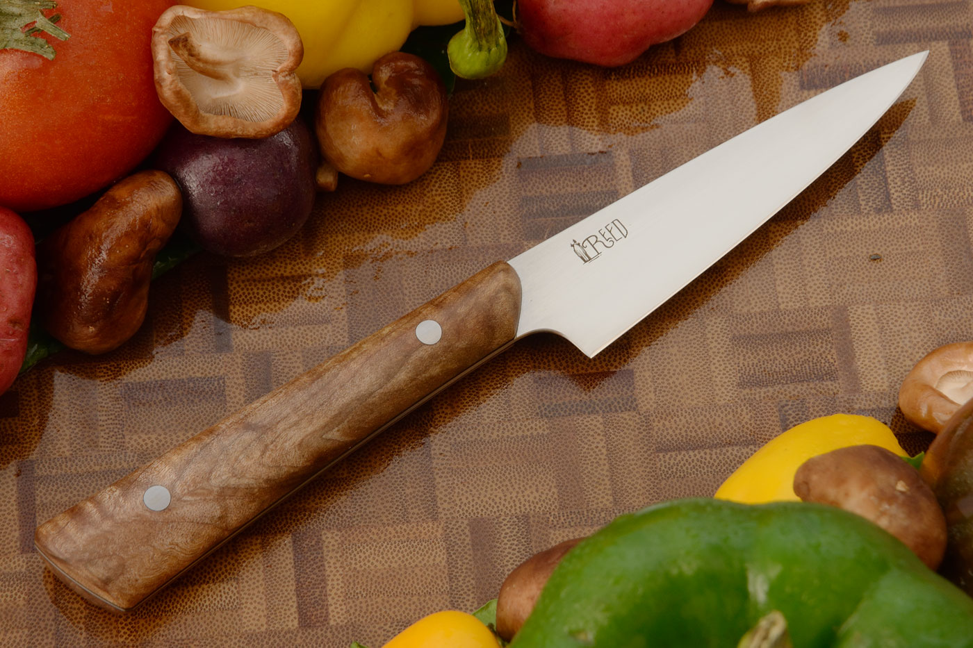 Paring Knife with Bigleaf Maple (3-3/4 inches) - AEB-L