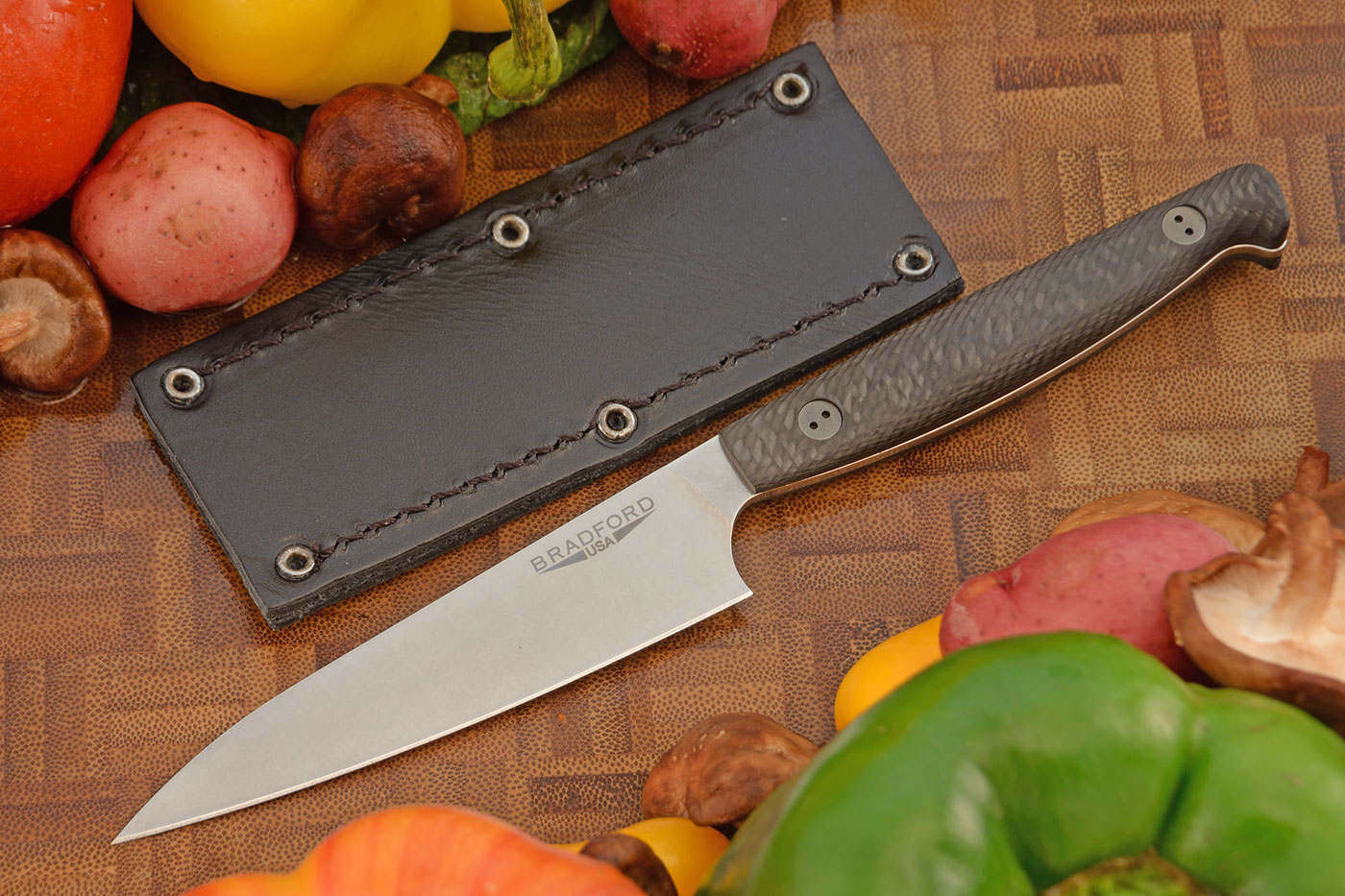 Paring Knife with Microtextured Carbon Fiber (4 in.) - AEB-L