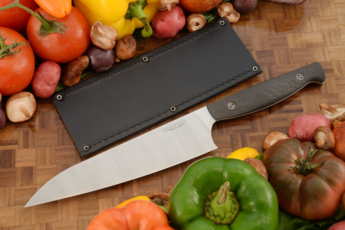 Chef's Knife with Microtextured Carbon Fiber (7-3/4 in.) - AEB-L