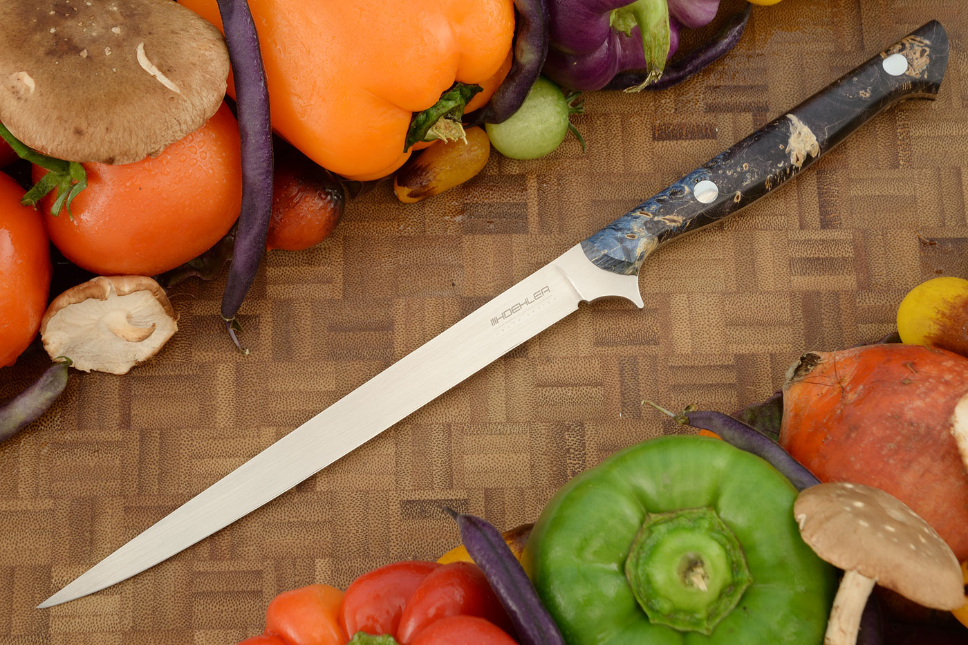 Fillet/Boning Knife (7 in.) with Maple Burl (Semi-Stiff)