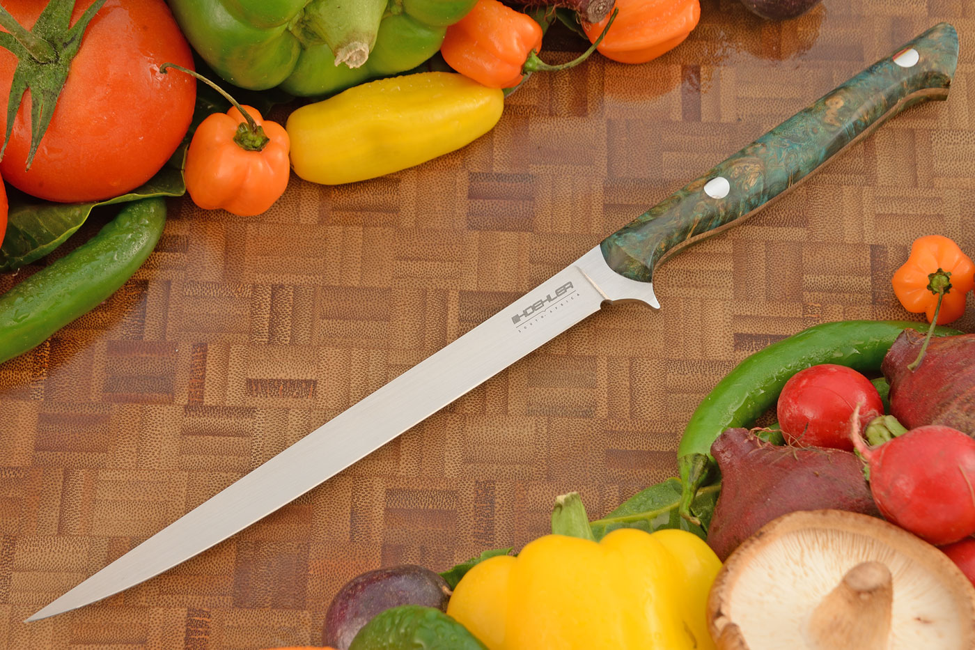 Fillet/Boning Knife (7-1/4 in.) with Maple Burl (Semi-Stiff)