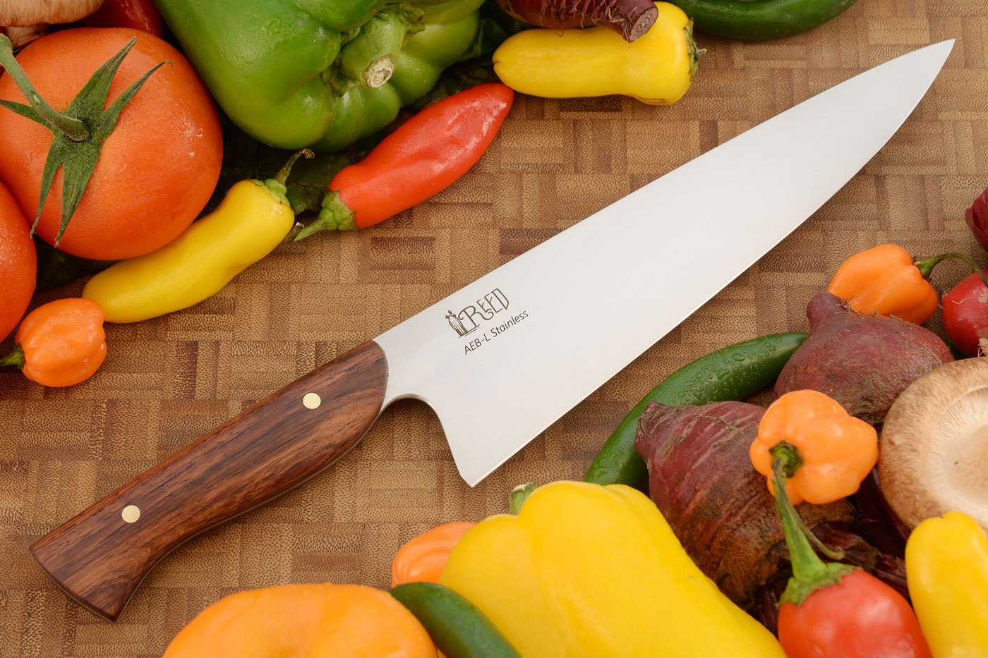 Chef's Knife with Honduran Rosewood (8 inches) - AEBL