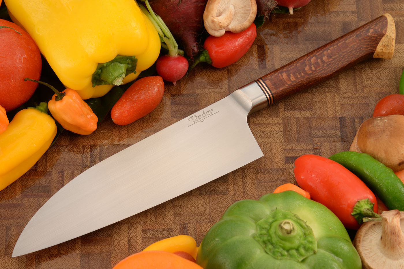 Integral Santoku (6-3/4 in.) with Lacewood and Box Elder Burl