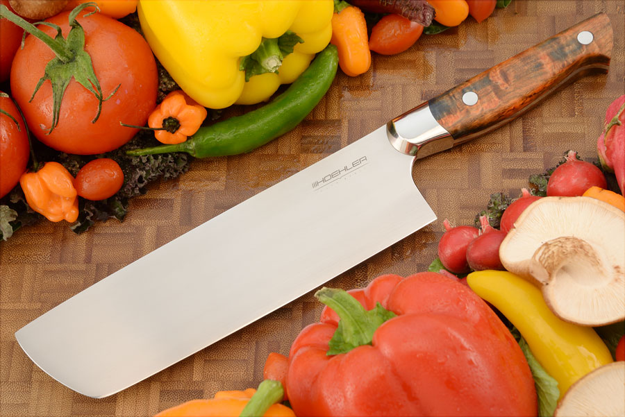 Chef's Knife - Nakiri (6-2/3 in) with Masur Birch