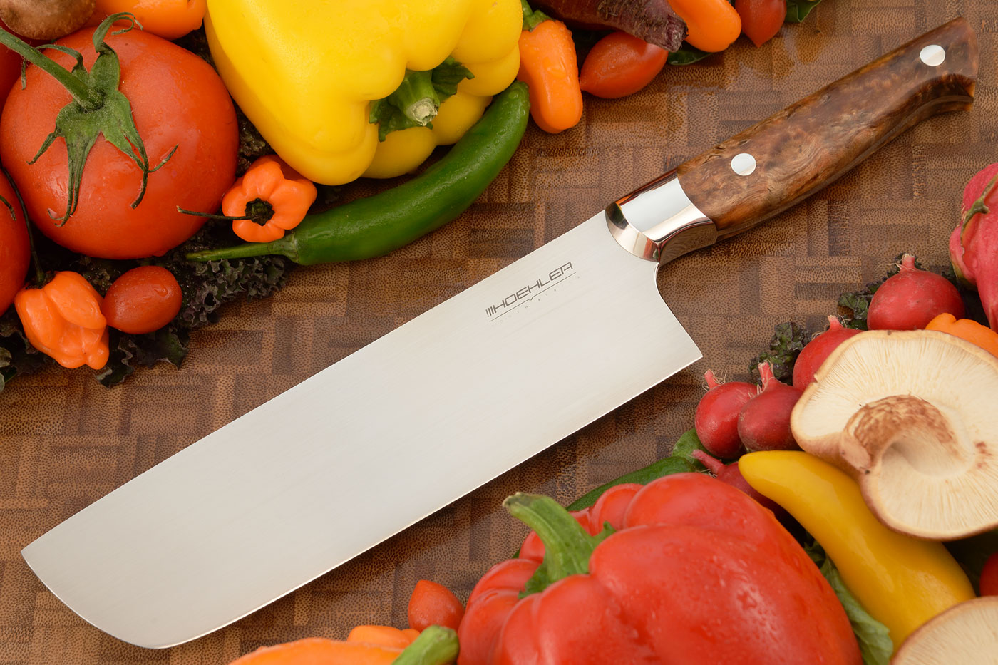 Chef's Knife - Nakiri (6-1/3 in) with Masur Birch