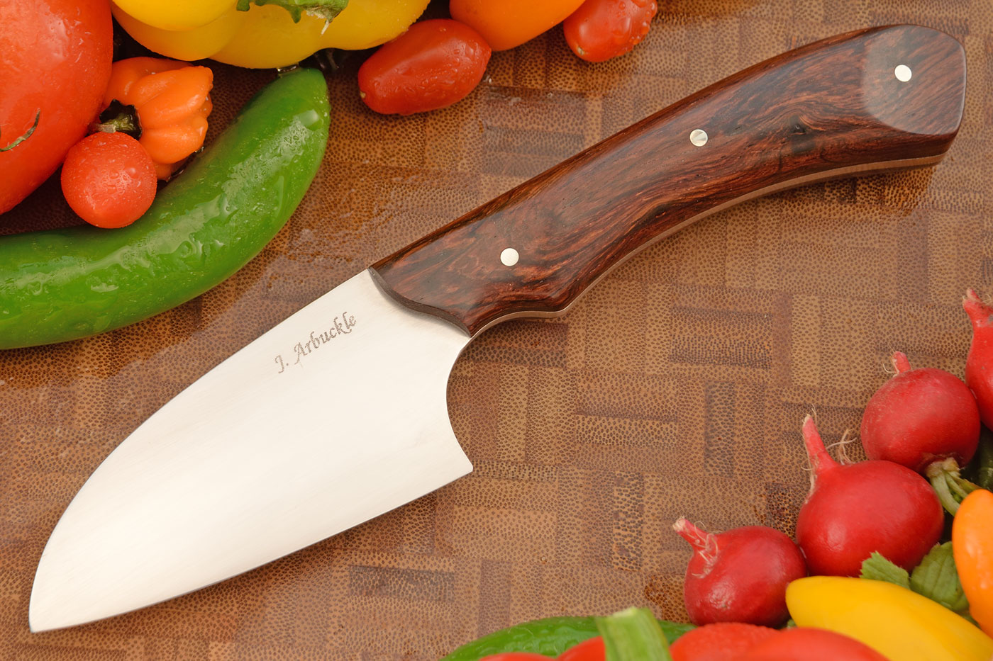 Petit Santoku (3-1/4 in) with Honduran Rosewood