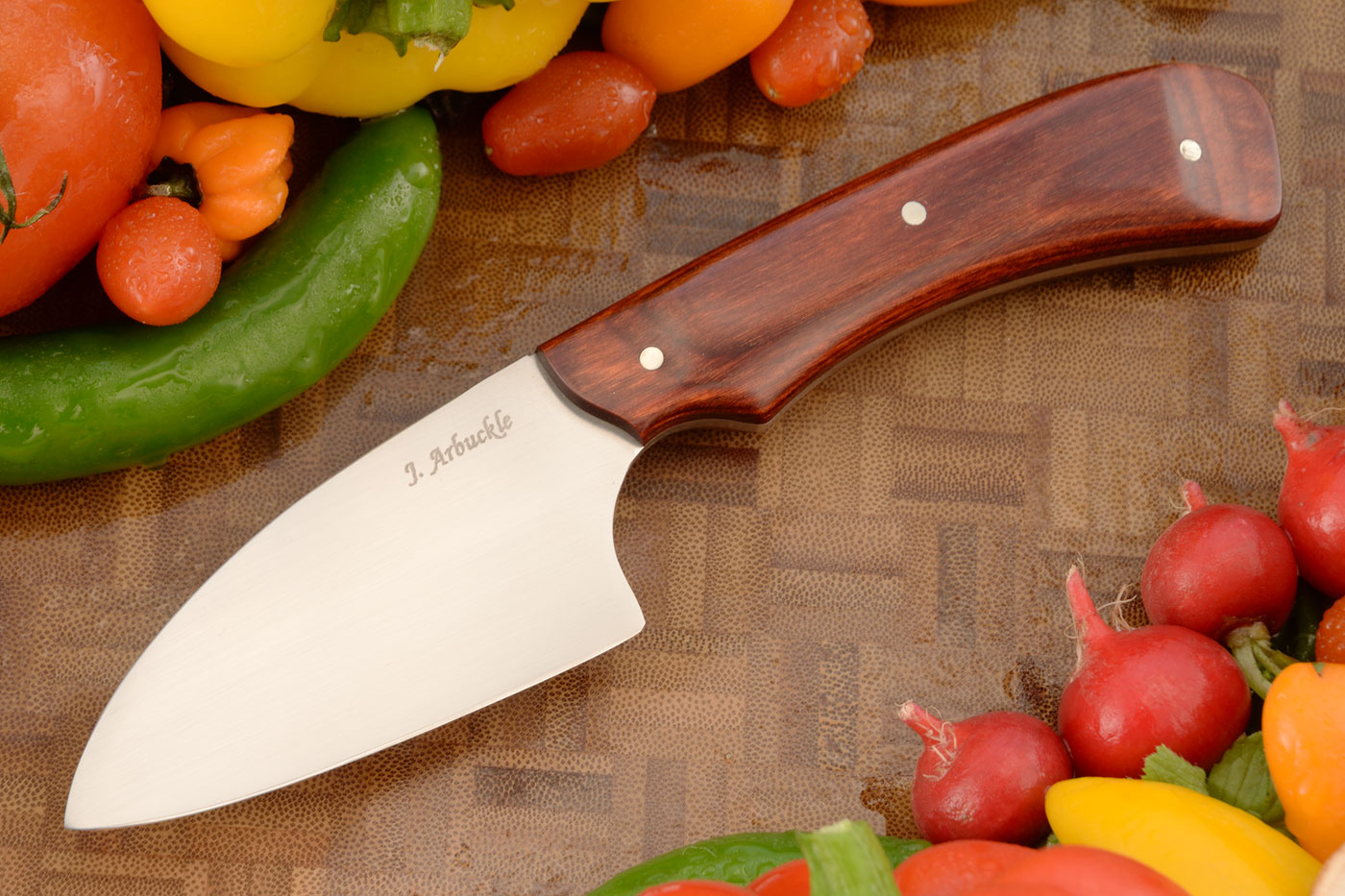 Petit Santoku (3-1/8 in) with Rosewood Dymalux